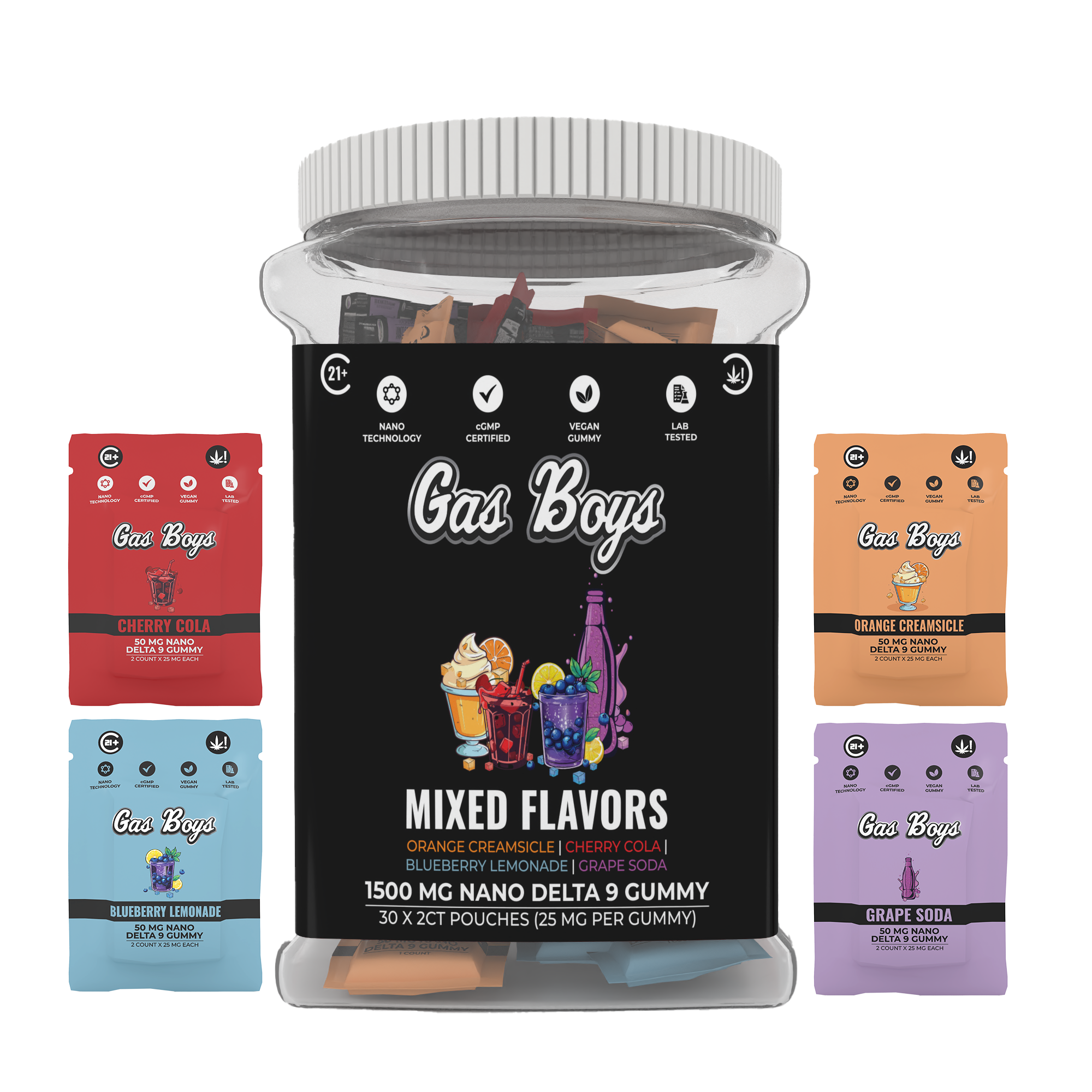 Mixed Flavors 30 pc Gummies